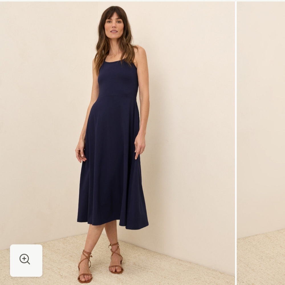 Pact M Strappy Organic Fit & Flare Dress